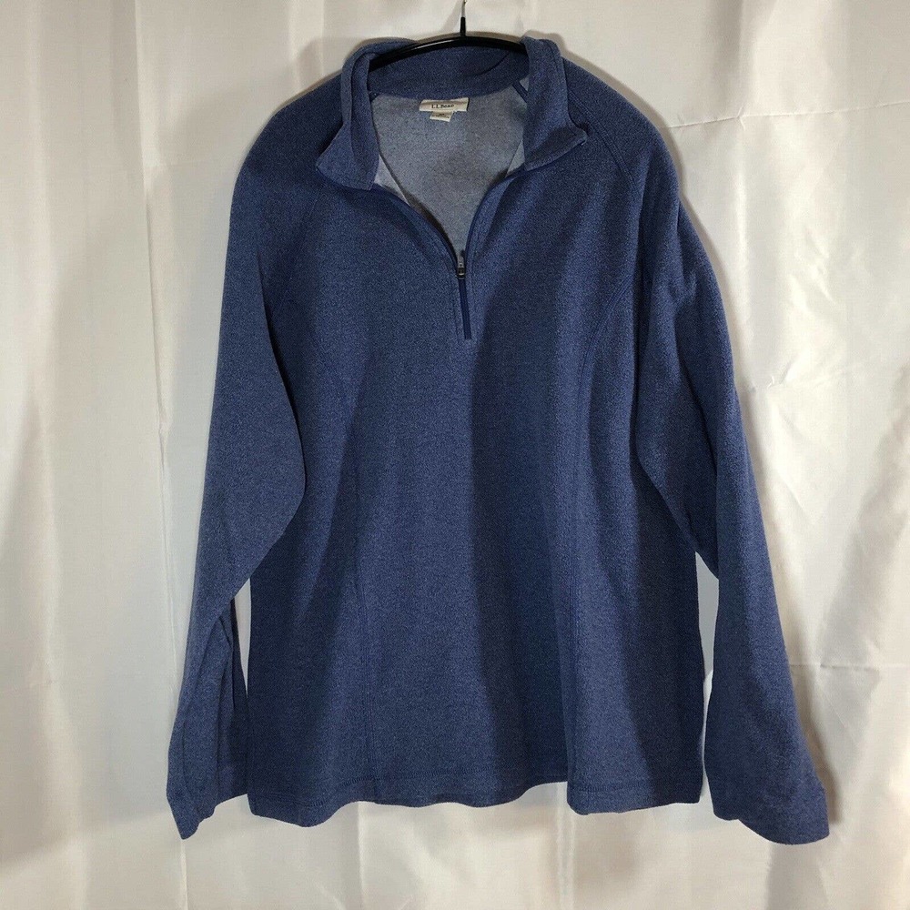 L.L. Bean Running Fleece Jacket 1/4 Zip Pullover Collared Women XL Purple